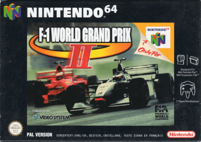 F1 World Grand Prix box art for Nintendo 64